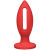 Doc Johnson Kink Lube Luge Premium Silicone Plug 5" - силиконовая анальная пробка, 12.7х4,8 см (красный) - sex-shop.ua