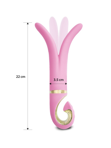 Gvibe 3 - анатомічний вібромасажер, 17х3. 5 см (рожевий)