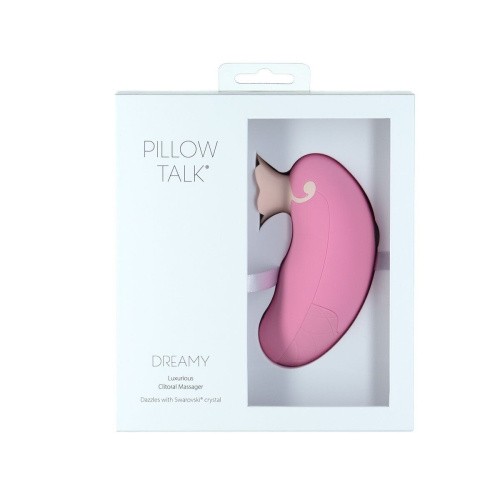 Pillow Talk - Dreamy - Роскошный вакуумный клиторальный стимулятор с кристаллом Swarovski, 19.8х3.8 см (розовый)