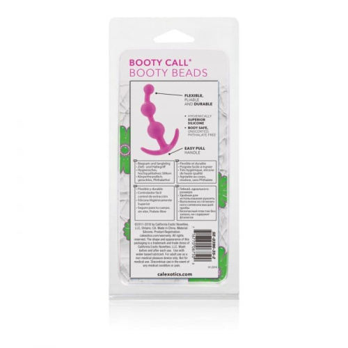 CalExotics Booty Call Booty Beads - анальная елочка, 12х3.25 см (розовый) - sex-shop.ua