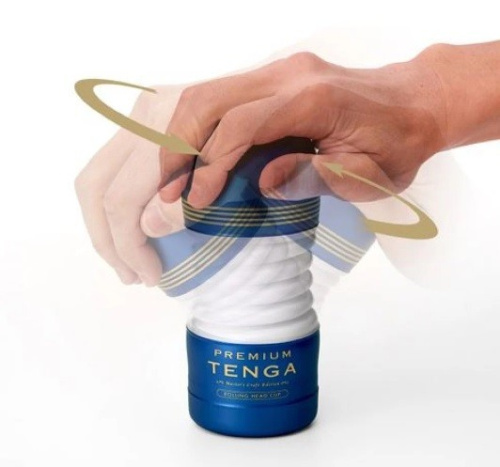 Tenga Premium Rolling Head Cup - мастурбатор, 15.5х6.9 см. (белый)