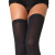 Leg Avenue Nylon Thigh Highs + Plus Size - Панчохи (чорні)