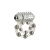 CalExotic Maximus Ring 10 Stroker Beads - двойное виброкольцо, 6.5х2.5 см (прозрачный) - sex-shop.ua