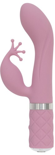 Pillow Talk Kinky Pink- роскошный вибратор-кролик с кристаллом Сваровски, 21 см (розовый)