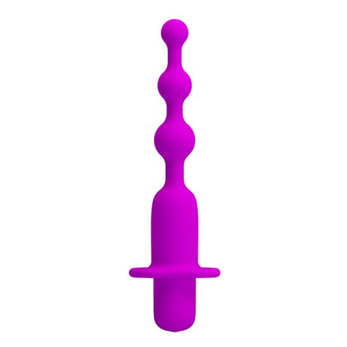 Pretty Love Hermosa Anal Beads - анальная елочка с вибрацией, 10.8х2.1 см (фиолетовый)