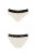 Passion PS001 Panties - Трусики с широкой резинкой и кружевом (бежевые, размер S)