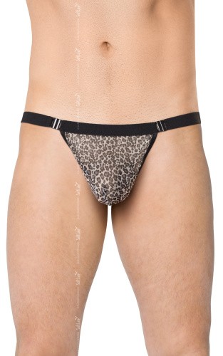 SoftLine - Mens Thong 4528 (grey panther) - Труси чоловічі, S-L (леопардовий сірий) - купити в Україні | Секс шоп SEX-SHOP.ua
