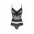 Obsessive Ivannes top & thong - Комплект эротического белья: топ и трусики, L/XL (чёрный) - sex-shop.ua