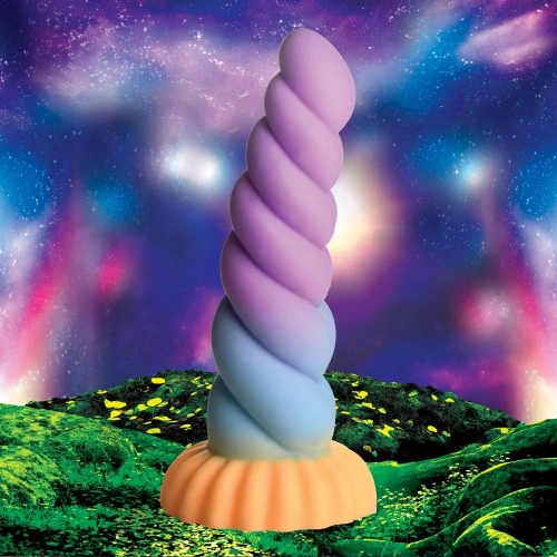 Creature Cocks Mystique Silicone Unicorn Dildo - фантазийный фаллоимитатор в форме рога Единорога, 21х6 см