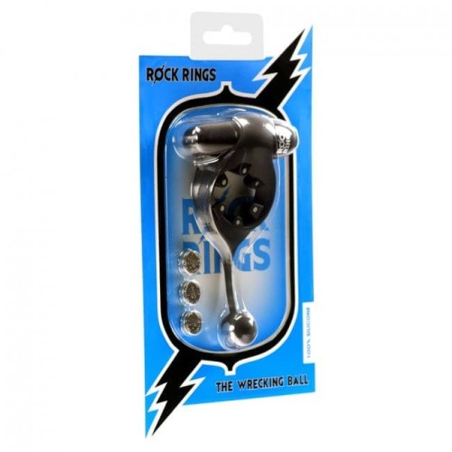 Rock Rings The Wrecking Ball Black - віброкільце з кулькою, 12х2.8 см (чорний) - купити в Україні | Секс шоп SEX-SHOP.ua