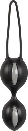 Fun Factory Smartballs Duo вагинальные шарики, 9.5х3.6 см (чёрный с серым) - sex-shop.ua