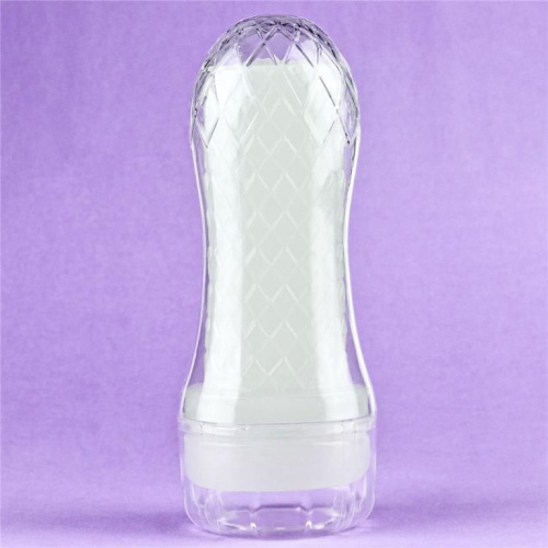 LoveToy Lumino Play Masturbator Crystal Ribbed - мастурбатор, светящийся в темноте, 20.5х8 см (прозрачный)