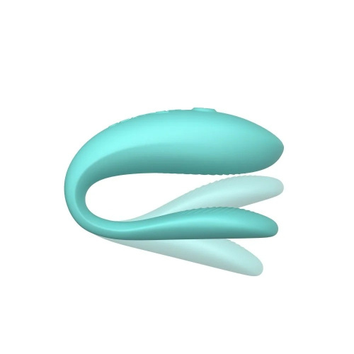 We-Vibe SYNC Lite Aqua + Лубрикант 50 мл - Вібратор для клітора та точки G, 7,5х3 см (бірюзовий)