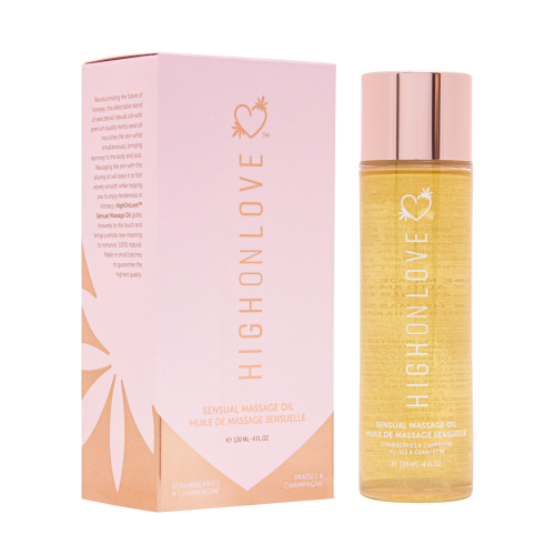 Массажное масло Sensual Massage Oil Strawberries&Champagne, 120 мл (клубника и шампанское)