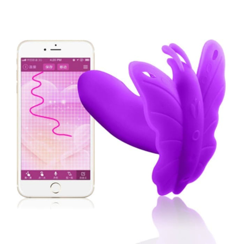 Realov Lydia I Smart Butterfly Vibe App Control - Стимулятор для клітора з керуванням зі смартфона, 8.2х2.7 см (фіолетовий)