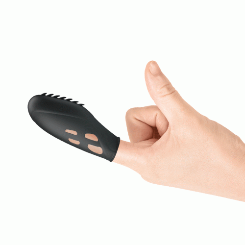LyBaile Pretty Love Gilo Finger Vibrator Black - Насадка на палец, 7.8х2.8см (чёрный)