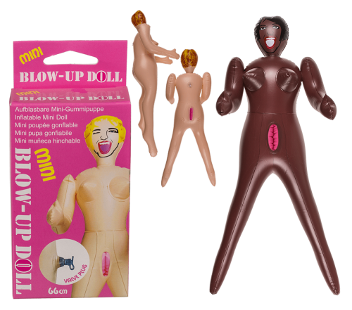 Mini Blow-Up Doll Brown Hair - Надувная мини кукла, 66 см (коричневый) - sex-shop.ua