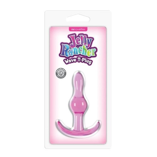 Ns Novelties Jelly Rancher Wave анальная пробка, 9.5х2.8 см (розовый) - sex-shop.ua