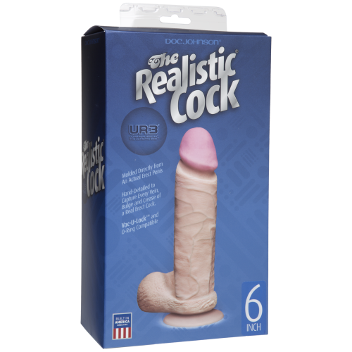 The Realistic Cock ULTRASKYN 6” - Реалістичний фалоімітатор, 15,7 х4, 3 см