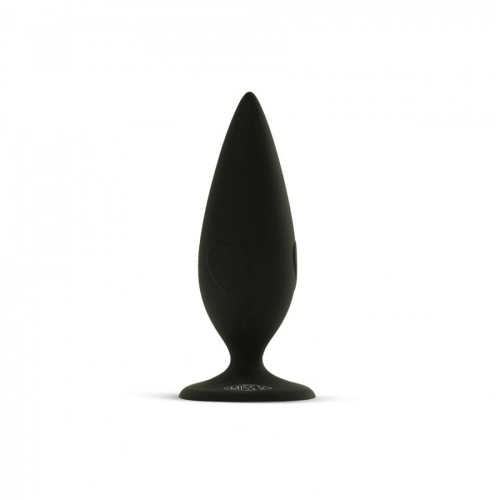 Minx Miss V Heartbreaker Velvet Black - Силиконовая анальная пробка, 9,5х3,1 см (чёрный) - sex-shop.ua