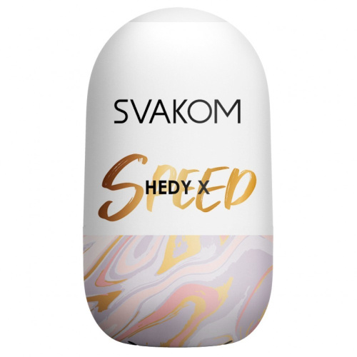 Svakom Hedy X Masturbator Speed - мастурбатор-яйцо, 9х5 см (белый) - sex-shop.ua