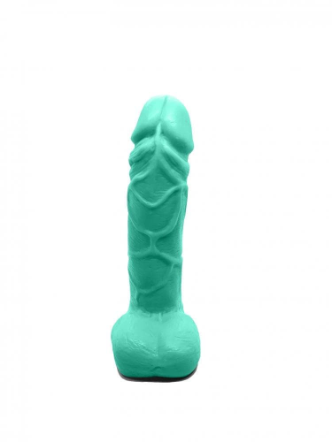Pure Bliss L - Крафтовое мыло-член с присоской, 16х5 см (бирюзовый) - sex-shop.ua