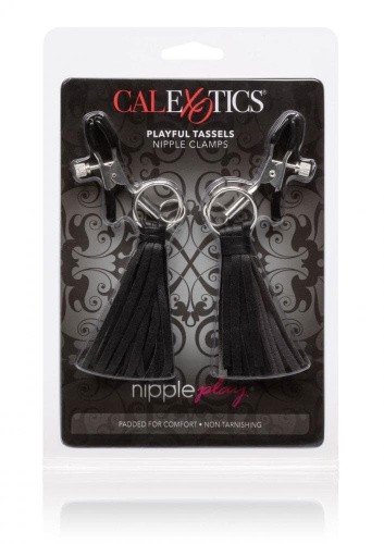 CalExotics Playful Tassels Nipple Clamps зажимы для сосков с кисточками (серебристый) - sex-shop.ua