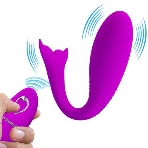Pretty Love Jordyn Wireless Stimulator - Вибратор для пар, 10х3.2 см (фиолетовый) - sex-shop.ua