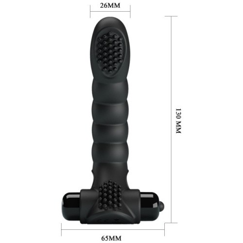 LyBaile Pretty Love Alexander Finger Vibrator Black - Вибронасадка на палец, 13х2.6 см (чёрный)