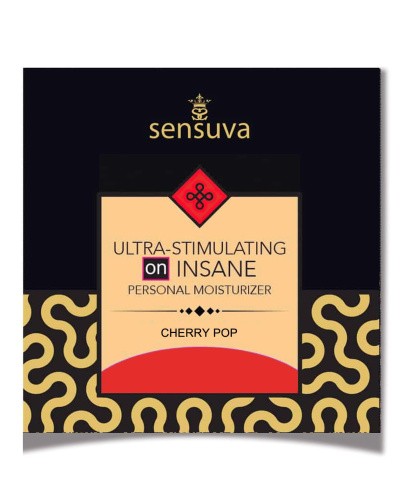 Sensuva Ultra-Stimulating On Insane Cherry Pop пробник возбуждающего лубриканта с ароматом вишни, 6 мл - sex-shop.ua