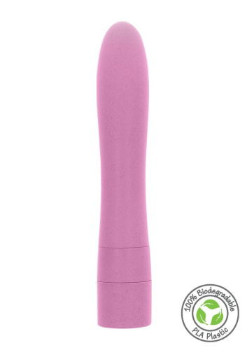 Fuck Green Pink Vegan Vibrator - Вибратор, 17 см (розовый) - sex-shop.ua