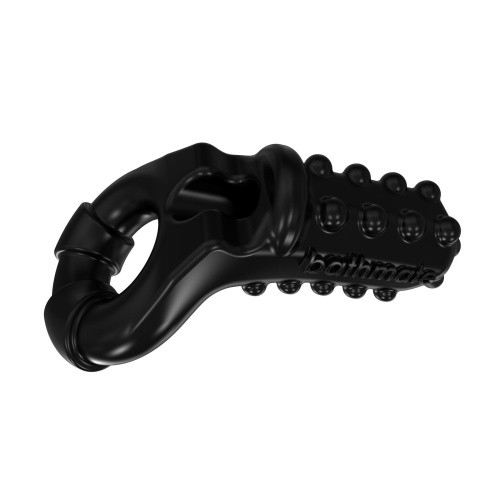 Bathmate Vibe Ring Tickle - віброкільце з подовженим стимулятором, 8х2.5 см (чорний)