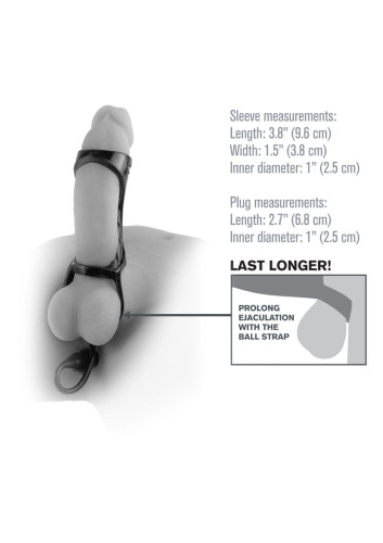Pipedream Fx Extreme Enhancer W Anal Plug - Насадка на член с анальной пробкой