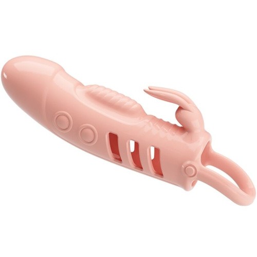 LyBaile Pretty Love Sloane Vibro Penis Sleeve - Насадка на член, +2.5 см (телесный)