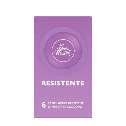 Love Match Resistente (Strong) - Міцні презервативи, 6 шт