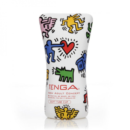 Tenga Keith Haring Soft Case Cup (м'яка подушечка), 15х6.5 см (білий) - купити в Україні | Секс шоп SEX-SHOP.ua