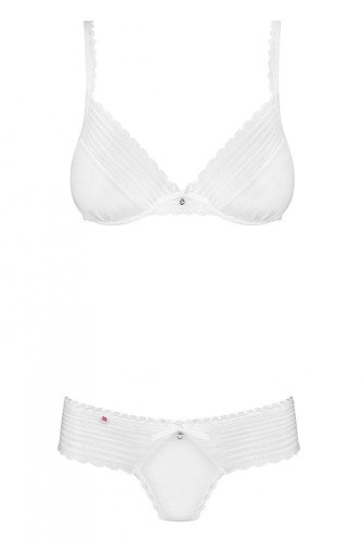 Obsessive Sensita set - комплект белья, S/M (белый)