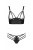 Passion Malwia Bikini - Комплект з еко-шкіри з люверсами та ремінцями, бра та трусики, 4XL/5XL (чорний)