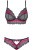 Obsessive Tulia set - сексуальный комплект, S/M (чёрный с розовым)