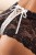 Anais Felicity - Мереживні шортики з контрастним шнурівкою, XS (чорний)