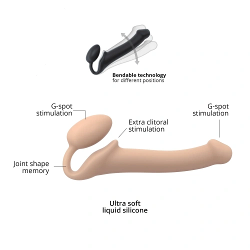 Безремневой страпон Strap-On-Me L, 19 см