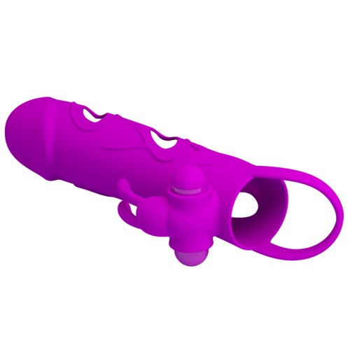 Pretty Love 5,5 "Vibrating Penis Sleeve Purple - Насадка на пенис, 14 см (фиолетовый)