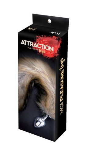 MAI Attraction Toys №51 - анальная пробка Лисий Хвост, 7х3 см - sex-shop.ua