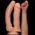 LoveToy 12'' King-sized Dildo Flesh - Фалоімітатор для подвійного проникнення королівського розміру, 33х6.8 см
