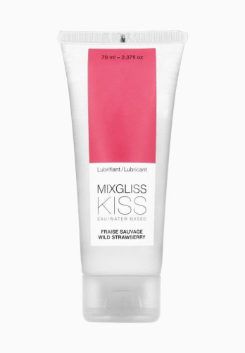 MixGliss Kiss Wild Strawberry - Лубрикант на водной основе, 70 мл - sex-shop.ua
