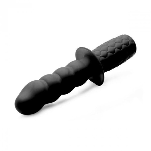 The Handler 10x Silicone Vibrating Thruster - анальный вибратор с рукоятью, 19х3.5 см. - sex-shop.ua
