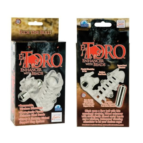 CalExotics Toro - насадка с вибрацией, 9.5х3 см (прозрачный)