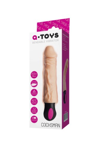 Toyfa A-Toys Cocksman - Реалистичный вибратор с подогревом, 26.5х4 см