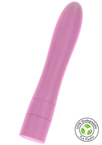 Fuck Green Pink Vegan Vibrator - Вибратор, 17 см (розовый) - sex-shop.ua