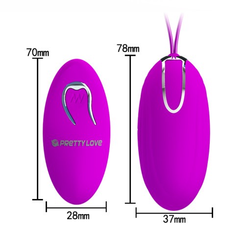 Pretty Love Jacqueline Egg Purple - Виброяйцо, 7.8 см (фиолетовый)